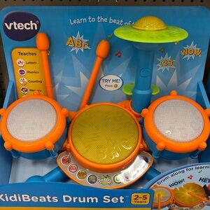 VTech KidiBeats Musical Drum Set - Orange and Yellow